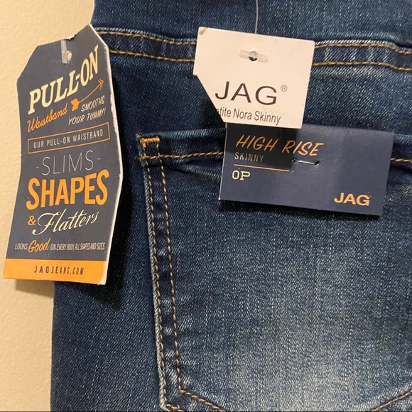 Jag Jeans 0P Nora Skinny High Rise Pull-On Jeans - Picture 4 of 5